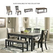 Bowery Hill Farmhouse Dining Set of Dining Table, Bench, 4 Chairs, & Server