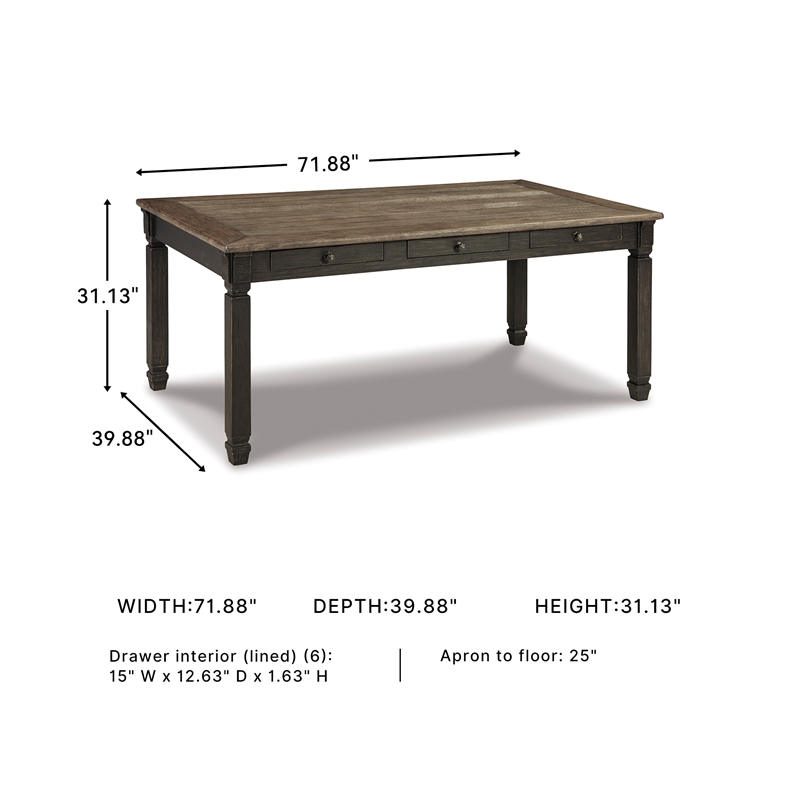 Bowery Hill Farmhouse Dining Set of Dining Table, Bench, 4 Chairs, & Server