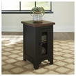 Bowery Hill Set of 2 Engineered Wood Rustic End Tables in Black & Brown