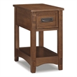 Bowery Hill 2-Piece Oak Veneer and Hardwood Solids End Table Set in Brown