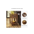Bowery Hill 2-Piece Oak Veneer and Hardwood Solids End Table Set in Brown