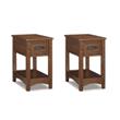Bowery Hill 2-Piece Oak Veneer and Hardwood Solids End Table Set in Brown