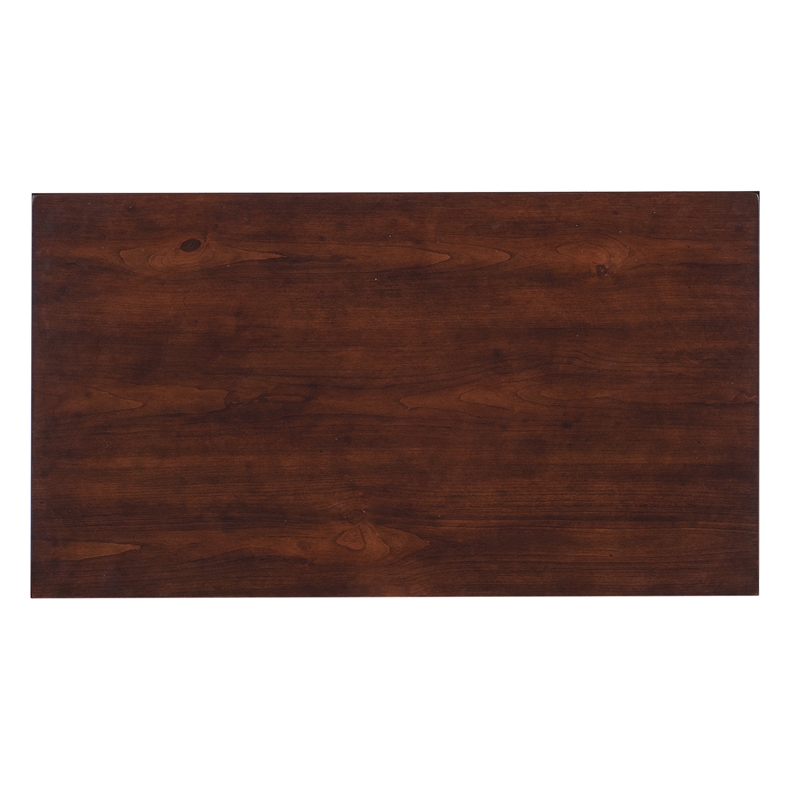 Bowery Hill King Panel Bed and 2 Nightstands Set in Cherry Brown