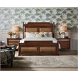Bowery Hill King Panel Bed and 2 Nightstands Set in Cherry Brown