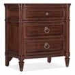Bowery Hill King Bed & 2 Nightstands Set in Cherry Brown