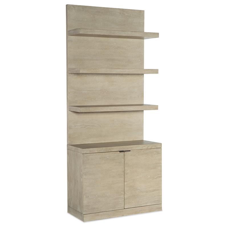 Bowery Hill Set of 3 - 2 Bookcases and Entertainment Console in Taupe Oak