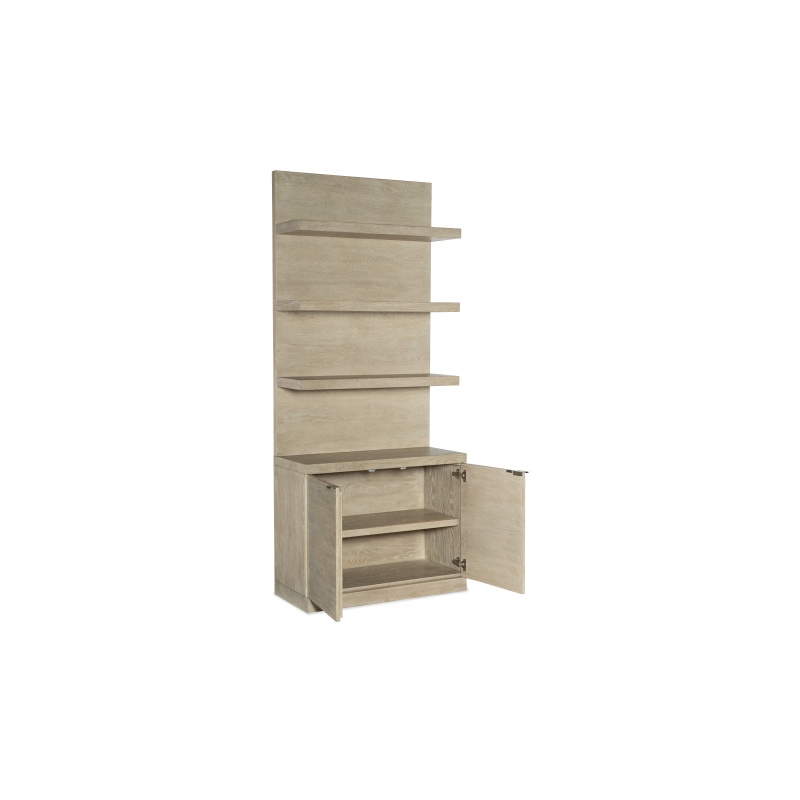 Bowery Hill Set of 3 - 2 Bookcases and Entertainment Console in Taupe Oak
