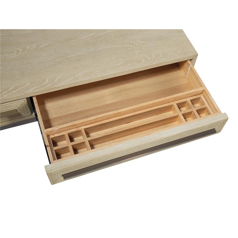 Bowery Hill Home Office Set of Filing Cabinet and Writing Desk in Terrain