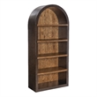 Bowery Hill Entertainment Console & 2 Etagere Bookcases in Gray & Brown