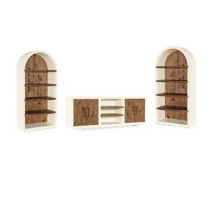 Bowery Hill 3-Piece Set of Etagere Bookcases & Entertainment Console