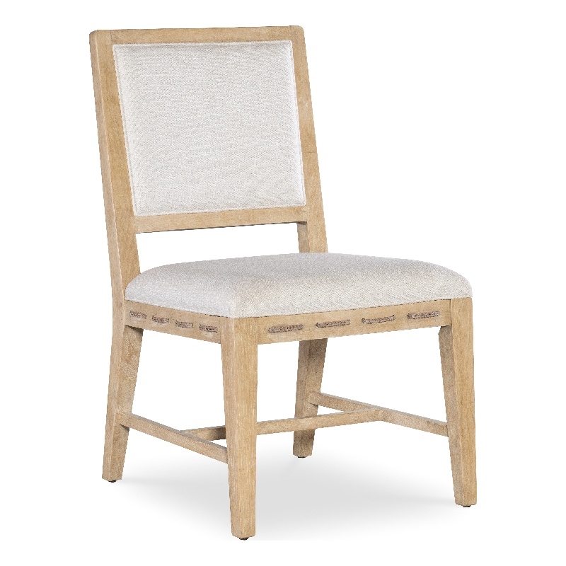 Bowery Hill Dining Set of Rectangular Table, 2 Arm Chairs & 4 Side Chairs in Beige