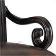 Bowery Hill Executive Desk & Office Leather Chair Set in Black