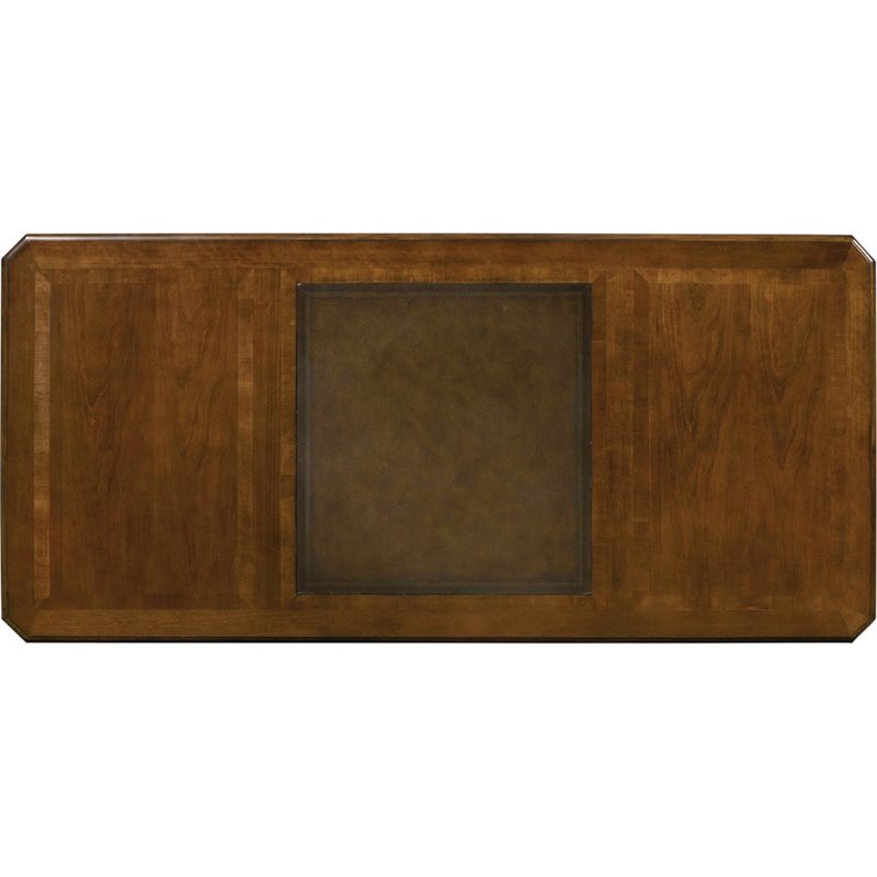 Bowery Hill 2-Piece Office Set of Executive Desk & Filing Cabinet in Cherry