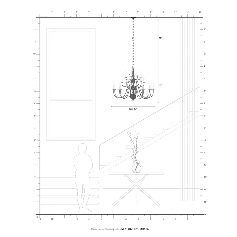 Bowery Hill Contemporary 22-Light Chandelier in Polished Brass