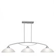 Bowery Hill Contemporary 3-Light Billiard/Island in Brushed Nickel