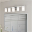Bowery Hill 5-Light Metal & Glass Bath Light in Brushed Nickel
