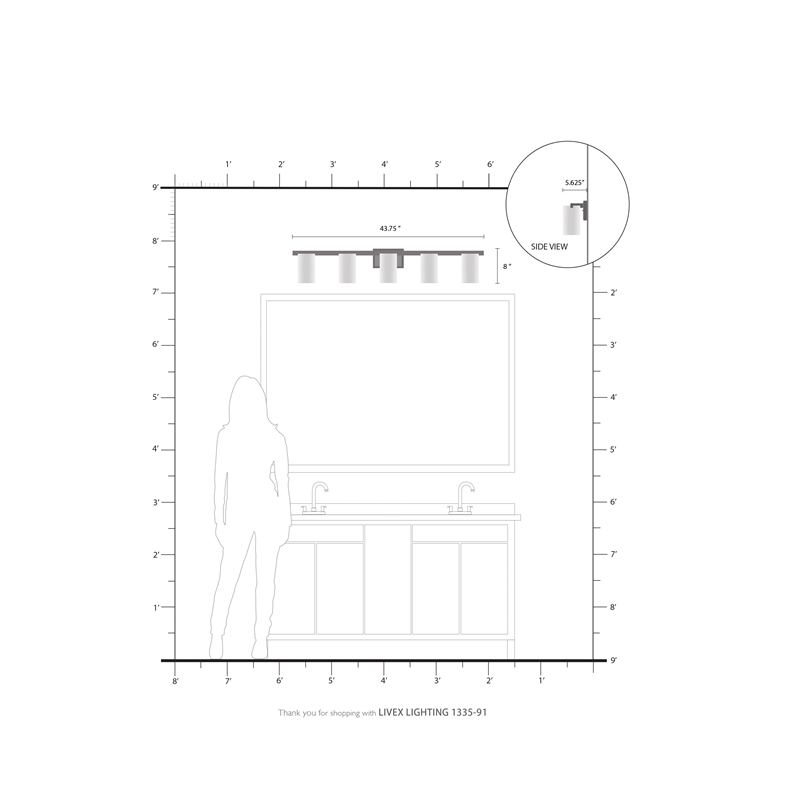 Bowery Hill 5-Light Metal & Glass Bath Light in Brushed Nickel