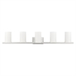 Bowery Hill 5-Light Metal & Glass Bath Light in Brushed Nickel