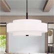 Bowery Hill Contemporary 5-Light Metal & Fabric Pendant in Bronze