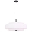Bowery Hill Contemporary 5-Light Metal & Fabric Pendant in Bronze