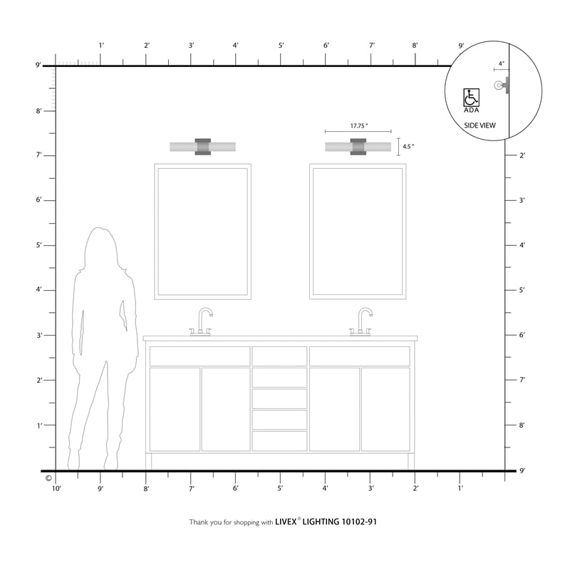 Bowery Hill 2-Light Twist Lock Glass/Metal Bath Light in Brushed Nickel