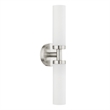 Bowery Hill 2-Light Glass & Metal Bath Light in Brushed Nickel