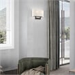 Bowery Hill 2-Light Contemporary Metal & Fabric Wall Sconce in Bronze