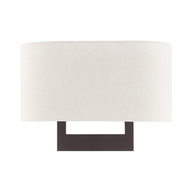 Bowery Hill 2-Light Contemporary Metal & Fabric Wall Sconce in Bronze