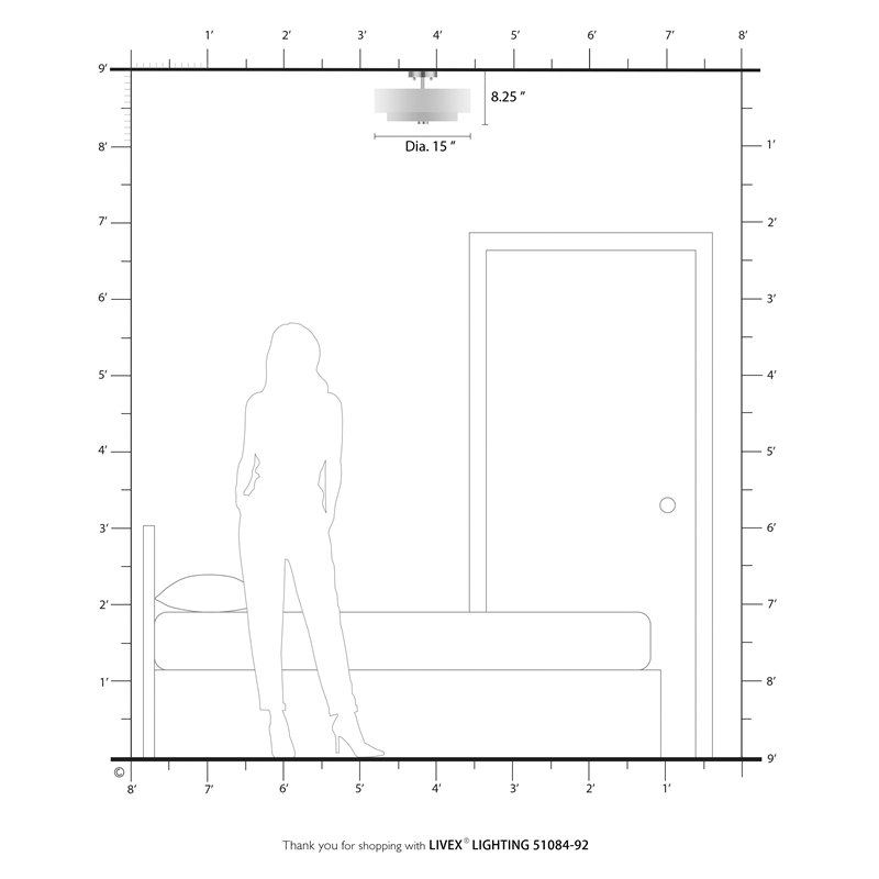 Bowery Hill 3-Light Metal/Fabric Ceiling Mount in English Bronze