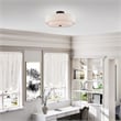 Bowery Hill 4-Light Metal/Fabric Ceiling Mount in English Bronze
