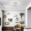 Bowery Hill 4-Light Metal/Fabric Ceiling Mount in English Bronze