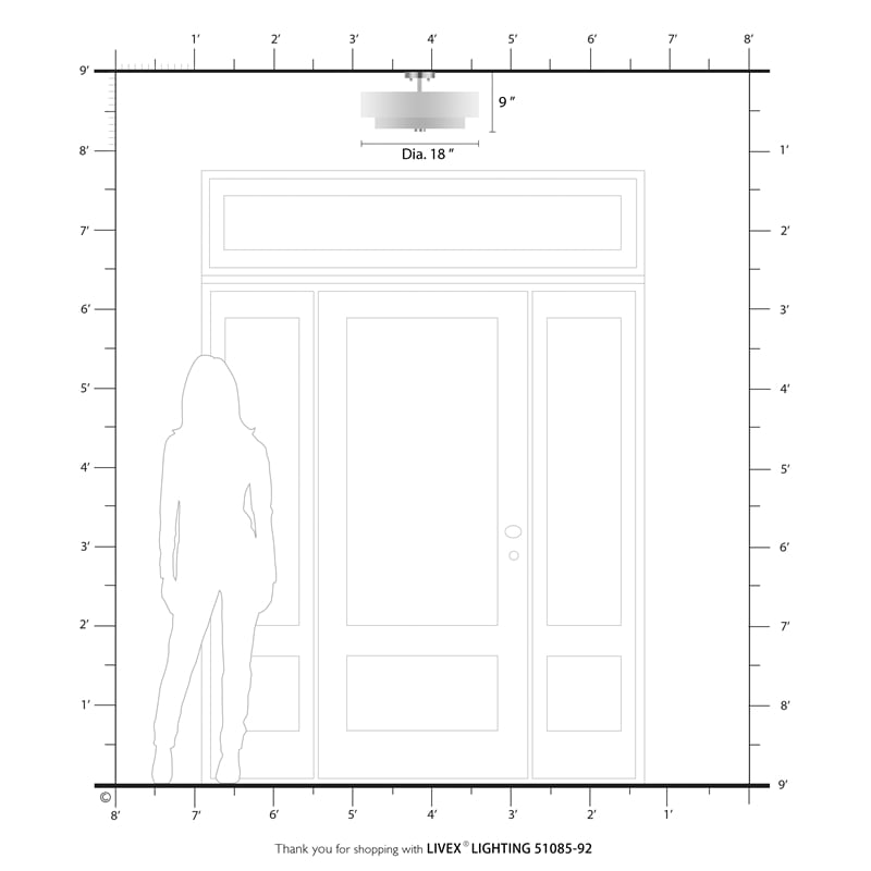 Bowery Hill 4-Light Metal/Fabric Ceiling Mount in English Bronze