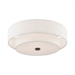 Bowery Hill 4-Light Metal/Fabric Ceiling Mount in English Bronze