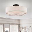 Bowery Hill 4-Light Metal/Fabric Ceiling Mount in English Bronze