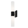 Bowery Hill 2-Light Twist Lock Metal ADA Vanity Sconce in Black