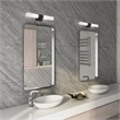 Bowery Hill 2-Light Twist Lock Metal ADA Vanity Sconce in Black