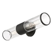 Bowery Hill 2-Light Metal & Glass ADA Vanity Sconce in Black