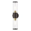 Bowery Hill 2-Light Metal & Glass ADA Vanity Sconce in Bronze