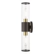 Bowery Hill 2-Light Metal & Glass ADA Vanity Sconce in Bronze
