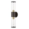 Bowery Hill 2-Light Metal & Glass ADA Vanity Sconce in Bronze