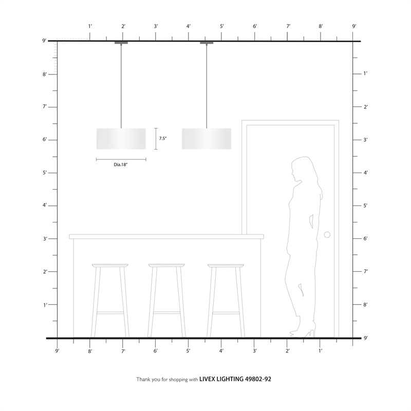 Bowery Hill 3-Light Modern Metal Drum Pendant in English Bronze