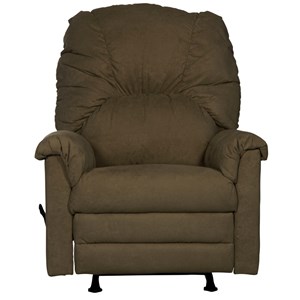 Bowery Hill Rocker Recliner in Herbal Green Polylester Microfiber Fabric