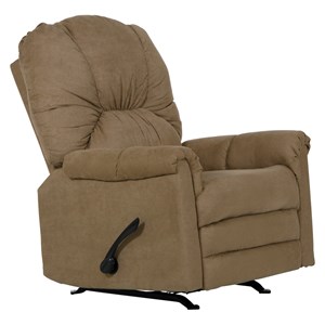 Bowery Hill Rocker Recliner in Mocha Brown Polyester Microfiber Fabric