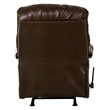 Bowery Hill Rocker Recliner in Chocolate Brown Polyester Fabric