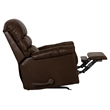 Bowery Hill Rocker Recliner in Chocolate Brown Polyester Fabric
