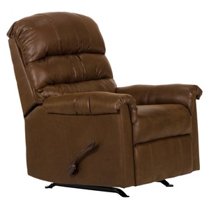 Bowery Hill Rocker Recliner in Tanner Brown Polyester Fabric