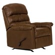 Bowery Hill Rocker Recliner in Tanner Brown Polyester Fabric