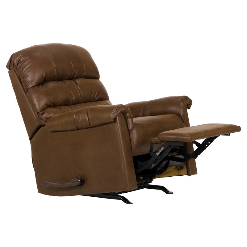 Bowery Hill Rocker Recliner in Tanner Brown Polyester Fabric