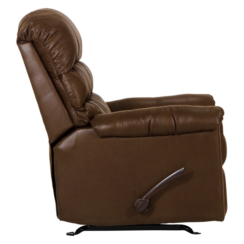 Bowery Hill Rocker Recliner in Tanner Brown Polyester Fabric