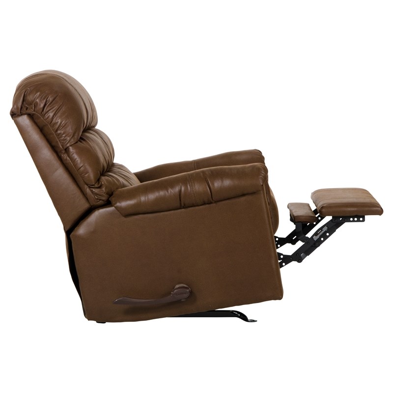 Bowery Hill Rocker Recliner in Tanner Brown Polyester Fabric